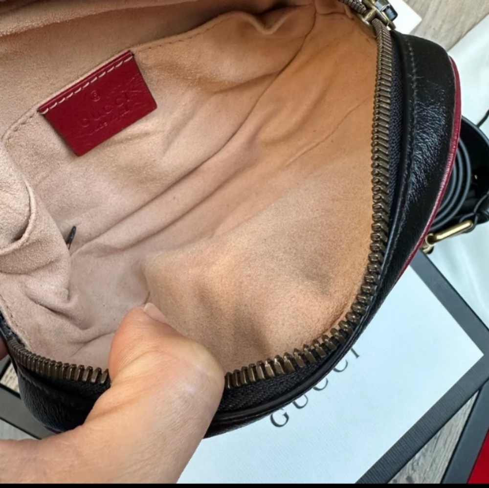 Authentic Gucci GG Marmont Leather Belt Bag - Picture 4 of 5